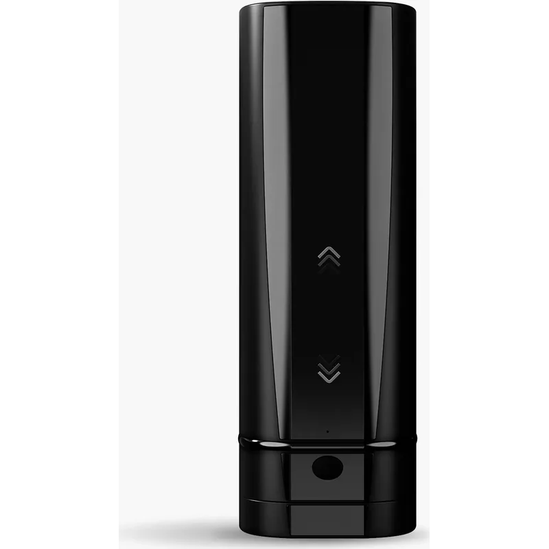 Kiiroo Onyx+, a black cylindrical interactive male masturbator