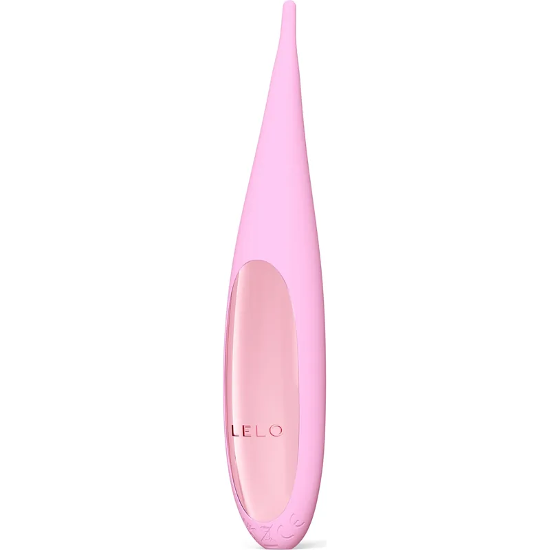 LELO DOT Travel, a small pink clitoral vibrator with a pointed flexible tip