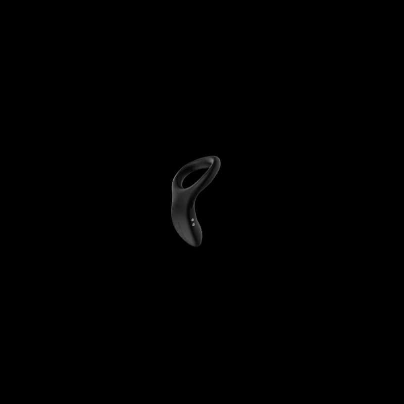 Lovense Diamo, a black silicone vibrating cock ring