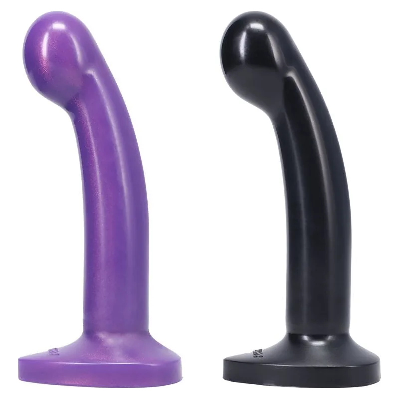 Tantus Sport, a compact silicone dildo with a flared base for harness use