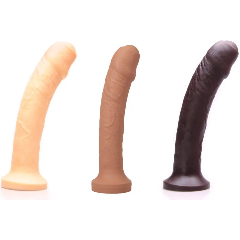 Tantus Uncut #1, a dual-density realistic silicone dildo with a sculpted foreskin