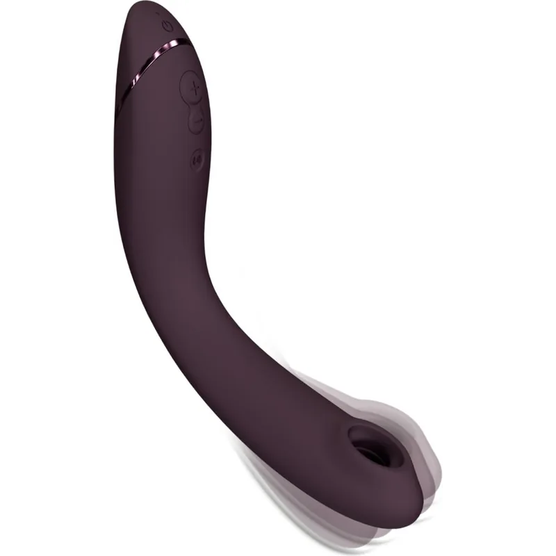 Womanizer OG, an aubergine internal G-spot stimulator with a curved head